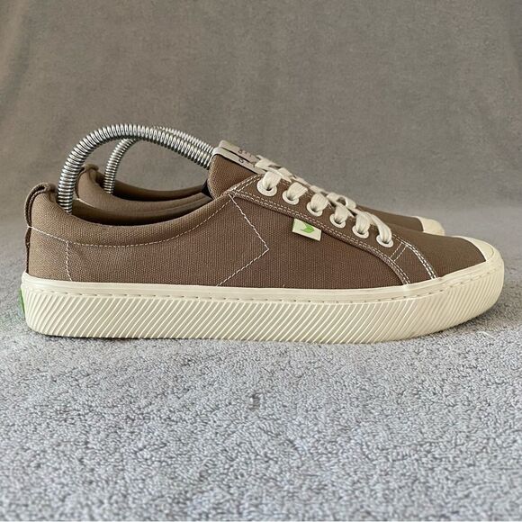 Cariuma Shoes Womens 10.5 Mens 9 Brown OCA Low Top Canvas Sneaker Rio Brazil - Picture 1 of 8